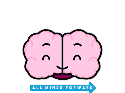 Logo Concept brain concept digital illustration logo smile