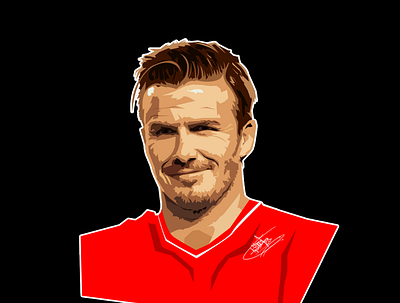 Beckham art digital painting illustration