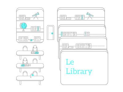 Le Library daily 100 challenge daily art daily design challenge design daily designdaily flat design flat design graphic design icon a day illustration illustration challenge