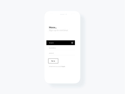 Minimal Sign Up Screen - Light theme daily 100 challenge dailyui dailyui 001 graphic design interface minimal sign up ui concept uidesign