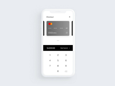 Minimal credit card checkout screen - Light theme