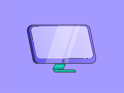 Monitor design - flat and funky 30 day design challenge computer daily design design challenge flat design gradient illustration illustration daily material design