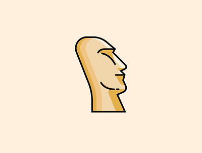 Easter island sculpture daily 100 challenge daily art daily design challenge dailyui design designdaily flat design graphic design illustration illustration challenge