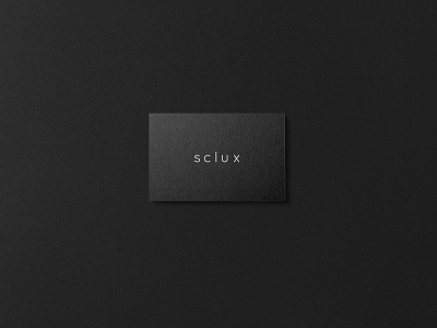 sclux - brand identity adobe illustrator black and white branding clean design graphic deisgn minimal typography