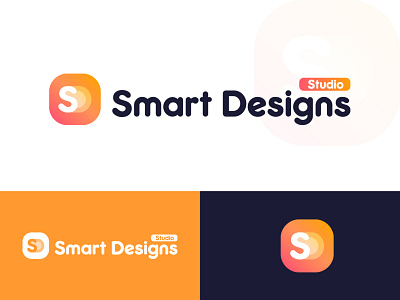 Smart Designs Studio Logo 3d animation branding design gradient logo graphic design icon illustration logo logo design logo inspiration motion graphics orange logo pixelnx psd psd template sd logo ui ux vector