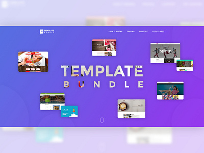 Template Bundle Landing Page html template template bundle templatedesign uidesign