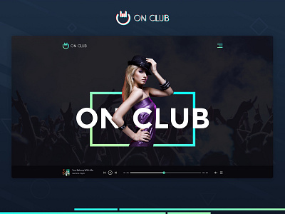 OnClub - Bar & Club PSD Template album audio band bar club dark dj music night club night life party party night psd template rock star