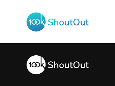 100k Shoutout Logo 100k branding design icon illustration logo pixelnx typography ui vector