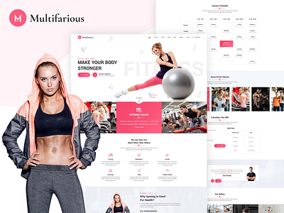 Multifarious - Multipurpose Services Web Template (Fitness) barber consultancy design fitness gym health html lawyer locksmith multipurpose pixelnx psd psd design psd mockup psd template ui unique website