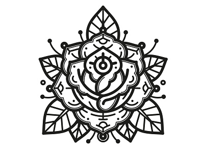 Rosse art design icon illustration tattoo vector