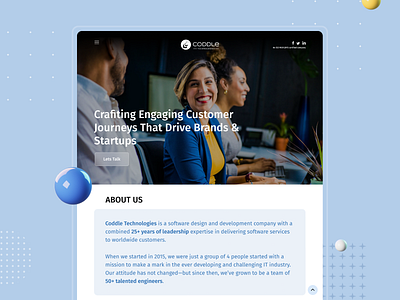 About Us Page Design by Abhijith Subramanian on Dribbble