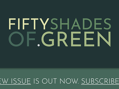 Fifty Shades of Green branding logo look and feel sustainability
