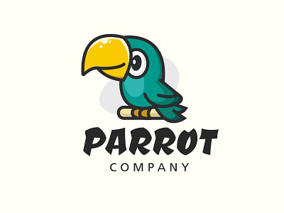 Parrot logo design art branding design flat graphic design illustration logo ui ux vector