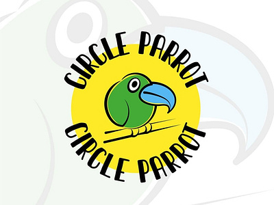 Circle parrot logo art branding clean design flat graphic design icon illustration illustrator logo minimal typography vector