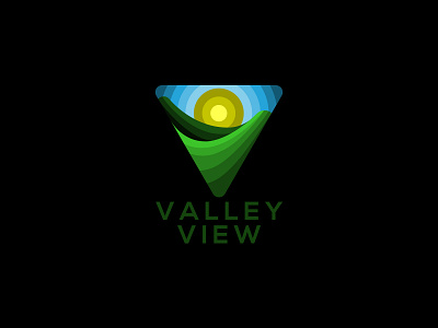 Valley View branding design icon illustration logo vector