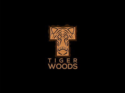 Tiger Woods design icon illustration logo vector