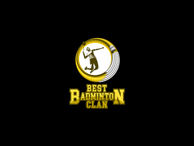Best Badminton Clan design icon illustration logo vector