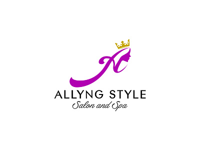 Allyng Style Salon and Spa branding design icon illustration logo vector