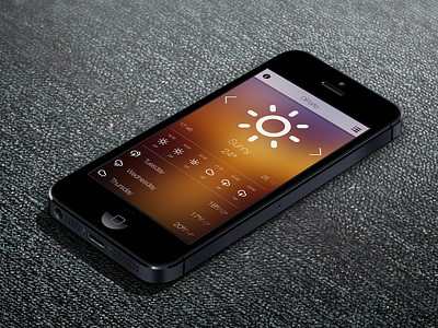 Weather iOS app design flat flat design ios ios app ui design uiux design user interface