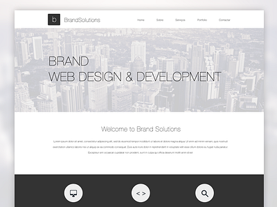 Brand Solutions HomePage brand design flat flat design ui design webdesign wordpress