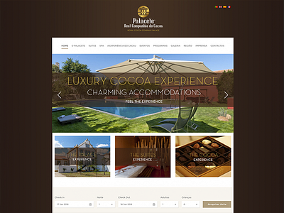 Palace Website booking brand design photoshop projects ui design web design website