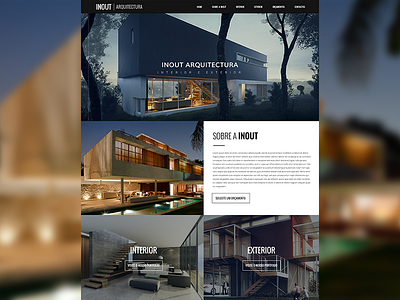 New Project - Inout architecture architecture website design photoshop project ui design web design website