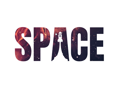 Space log design illustration logo space ui vector