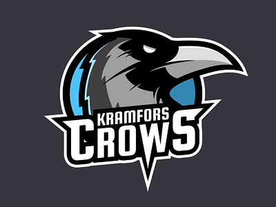 Crow sports logo concept branding hockey logo sports vector