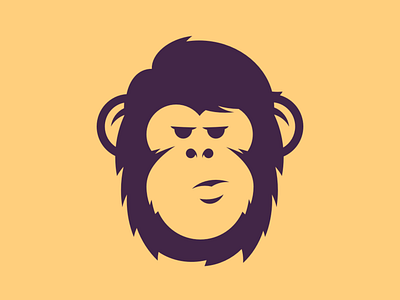 Grumpy ape animal ape art illustration logo monkey vector