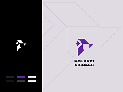 P Polaris Visuals Logomark branding design film logo geometric geometric logo graphic design logo logomark mute colors p logo polaris
