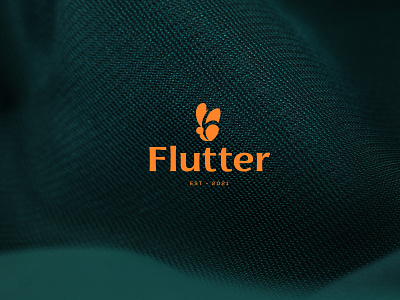 Flutter - Luxury Fashion Brand bold branding butterfly design fashion geometric graphic design logo logomark luxury symbol wordmark
