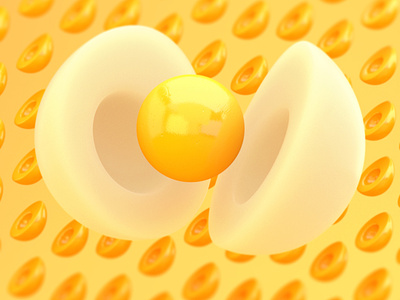 "Eggs are eggs!" 3d c4dart cinema4d egg eggs octane sss yellow