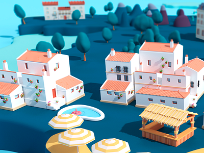 Andalucia c4d low poly