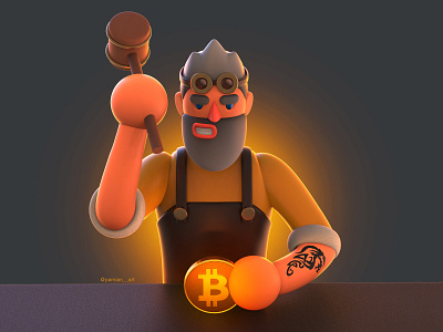 Blacksmith 3D illustration