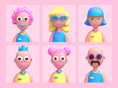 Winner Characters(Candy theme) 3d character 3dillustration 3rd character characterdesign game graphic design illustration