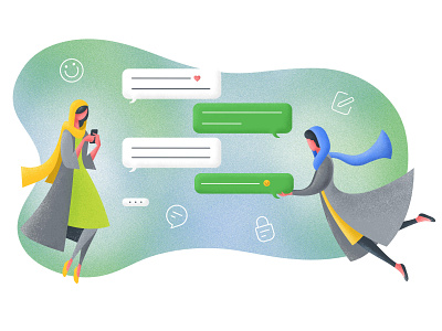 Igap Landing Page Illustrations: Chat