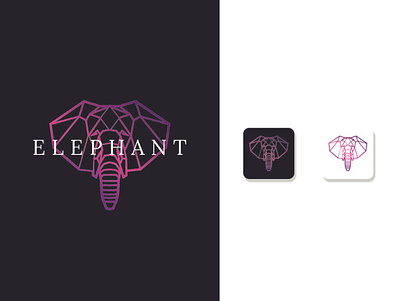 Elephant Logo alogo branding clean design face great lineart logo minimalist