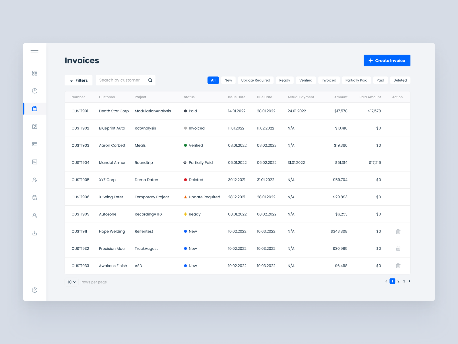 Accounting table by Karina Kashuba for EffectiveSoft on Dribbble