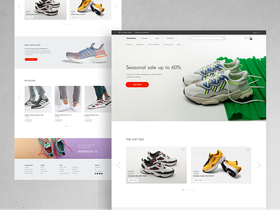 Sneakers Shop home page homepage minimal minimalism minimalist minimalistic shop shopper sneakers