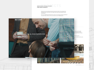Skytop Engineering website architect architecture clean desctop ui ux web design webdesign website website design