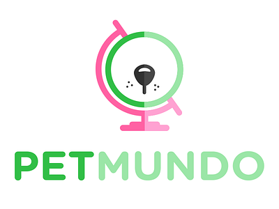 Petmundo Logo animal design logo pet pet world world