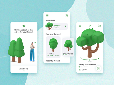 Trees.get | An app to buy trees app buy design trees ui ux vector