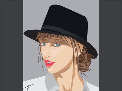 Taylor Swift Flat Painting celebrity design portrait art vector