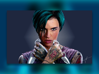 Digital Painting- Ruby Rose celebrity digital painting photoshop