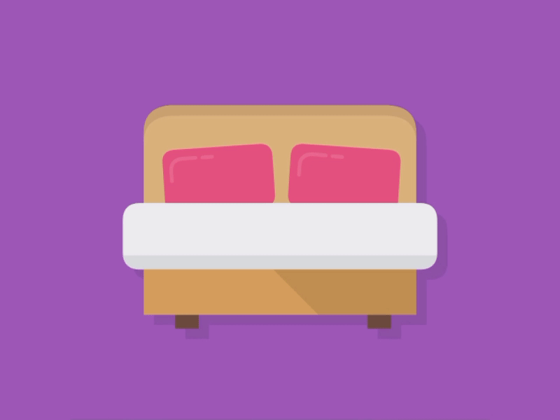 Time for bed 🛏 animation bed bedding bedroom bedroom furniture branding design flat greensock gsap illustration svg svg animation vector