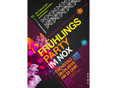 Frühlingsparty Poster biology colorful party photoshop spring spring festival spring party