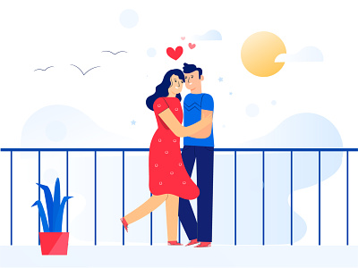 Romance animation design flat icon identity illustration logo typography vector web