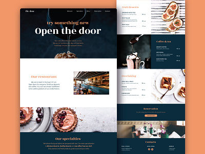 Landing page cafe