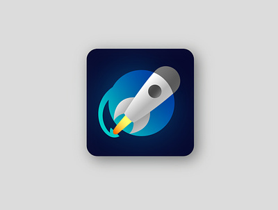 Rocketship App Logo app color dailylogochallenge icon illustration logo rocket space uidesign vector