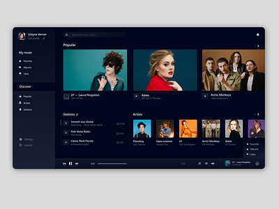 Music desktop app